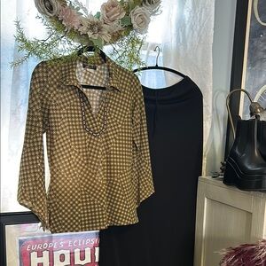 90’s Geometric Print Blouse Bell sleeves